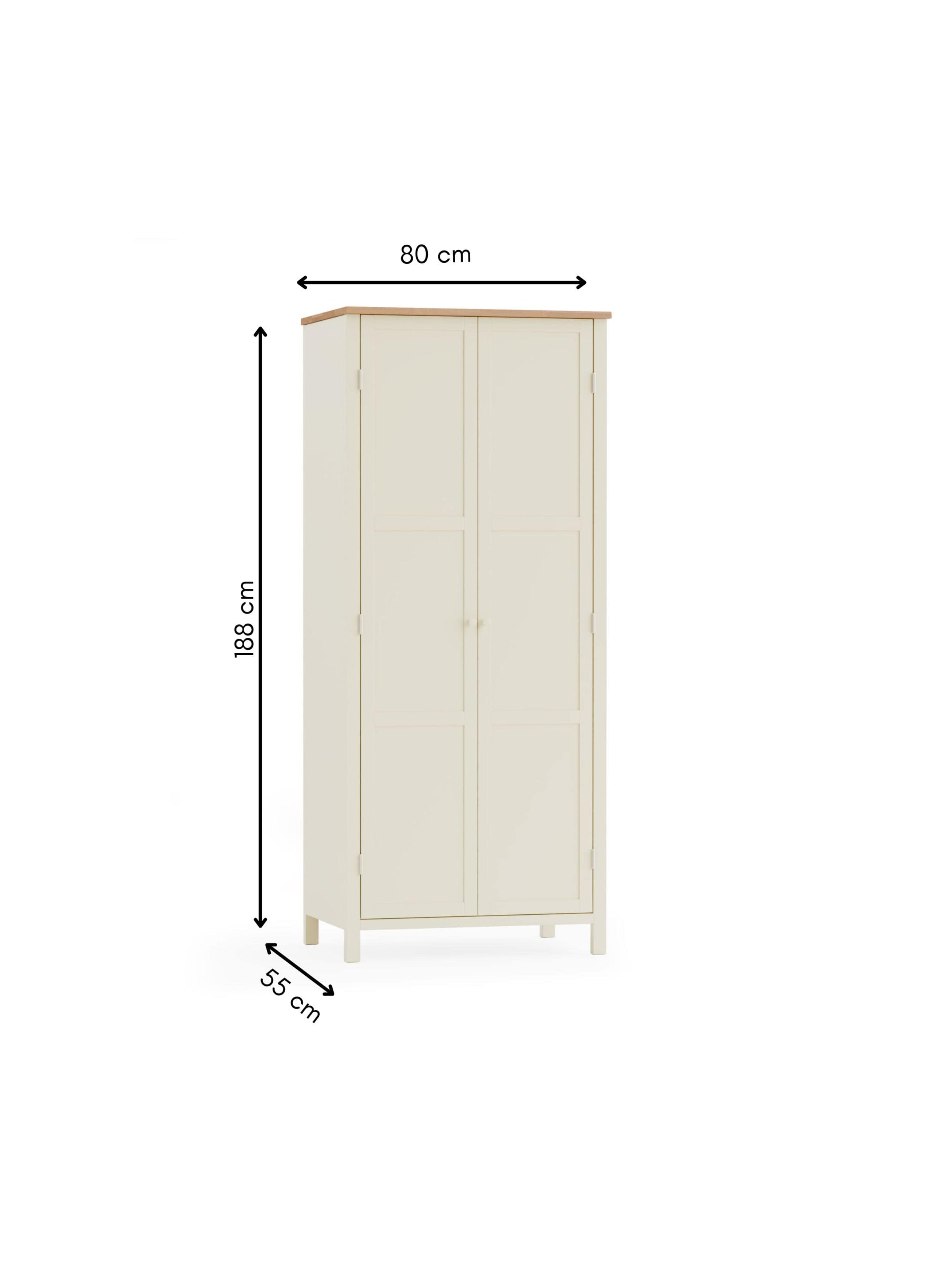 Julian Bowen Wardrobe Coxmoor Wardrobe - Ivory and Oak Bed Kings