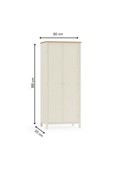 Julian Bowen Wardrobe Coxmoor Wardrobe - Ivory and Oak Bed Kings