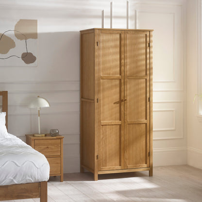 Julian Bowen Wardrobe Coxmoor Wardrobe - Oak Bed Kings