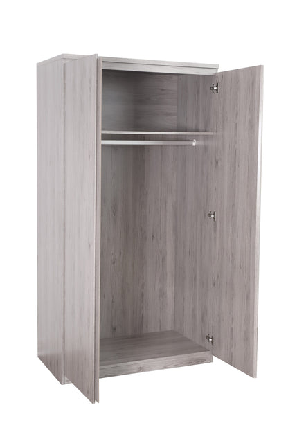 Julian Bowen Wardrobe Jupiter  2 Door Wardrobe Grey Oak Bed Kings
