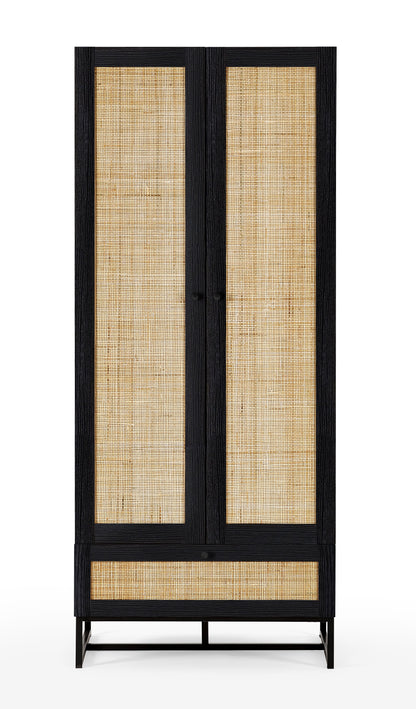 Julian Bowen Wardrobe Padstow Wardrobe - Black Bed Kings