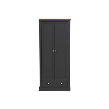 LPD Wardrobe Devon 2 Door Wardrobe Charcoal Bed Kings