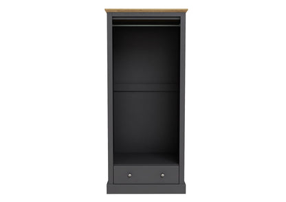 LPD Wardrobe Devon 2 Door Wardrobe Charcoal Bed Kings