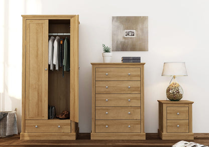 LPD Wardrobe Devon 2 Door Wardrobe Oak Bed Kings