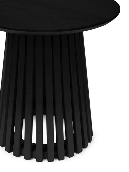Ollie Black 45cm Round Lamp Table