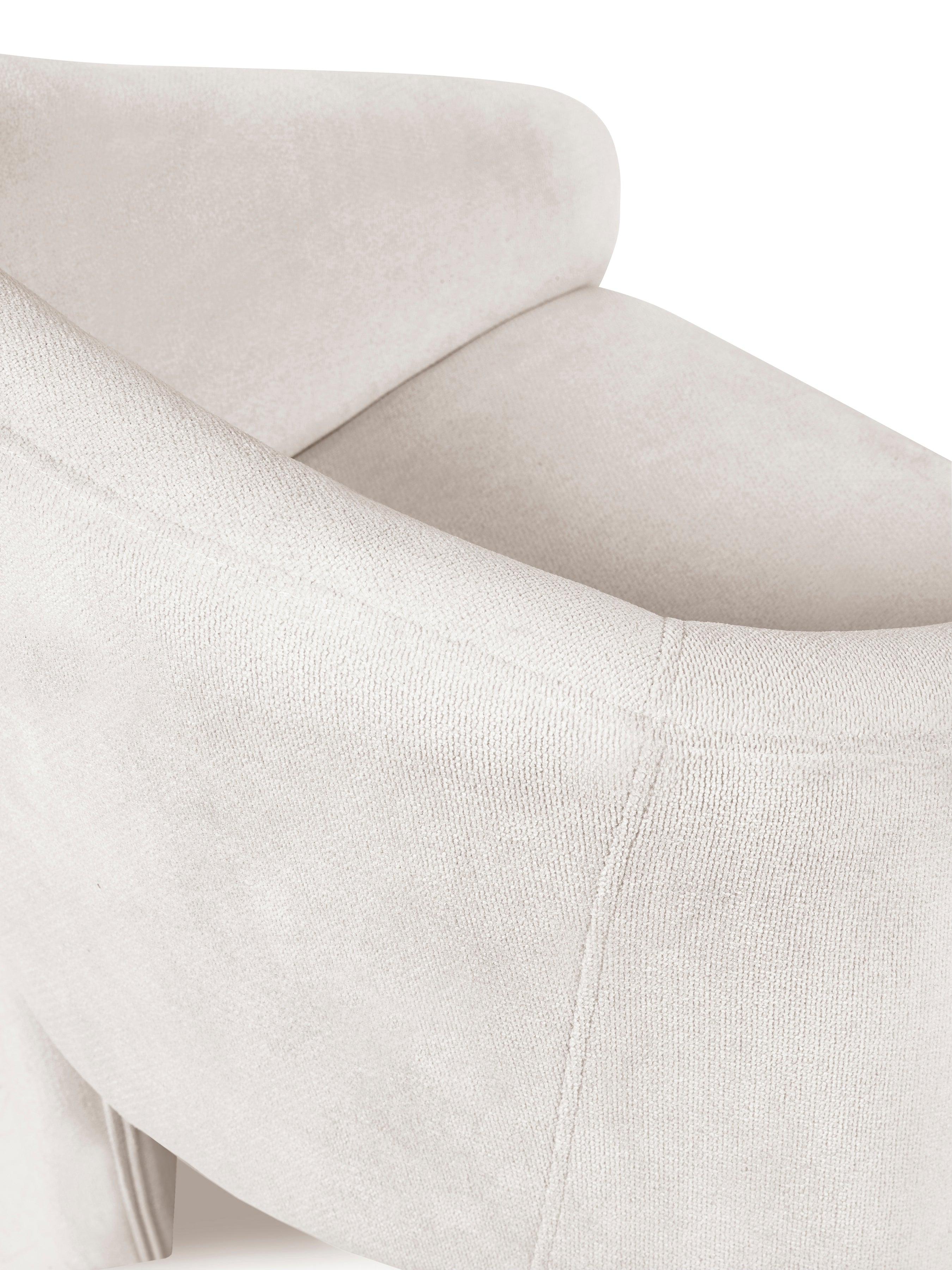 Elara Cream Chenille Upholstered  Chair