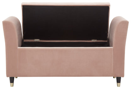 GFW Window Seat Genoa Window Seat Blush Pink Fabric Bed Kings