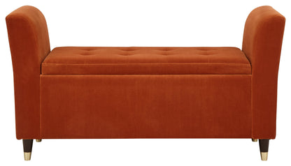 GFW Window Seat Genoa Window Seat Russet Fabric Bed Kings