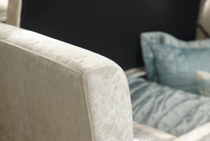 GFW Window Seat Verona Window Seat Oyster Crushed Velvet Bed Kings