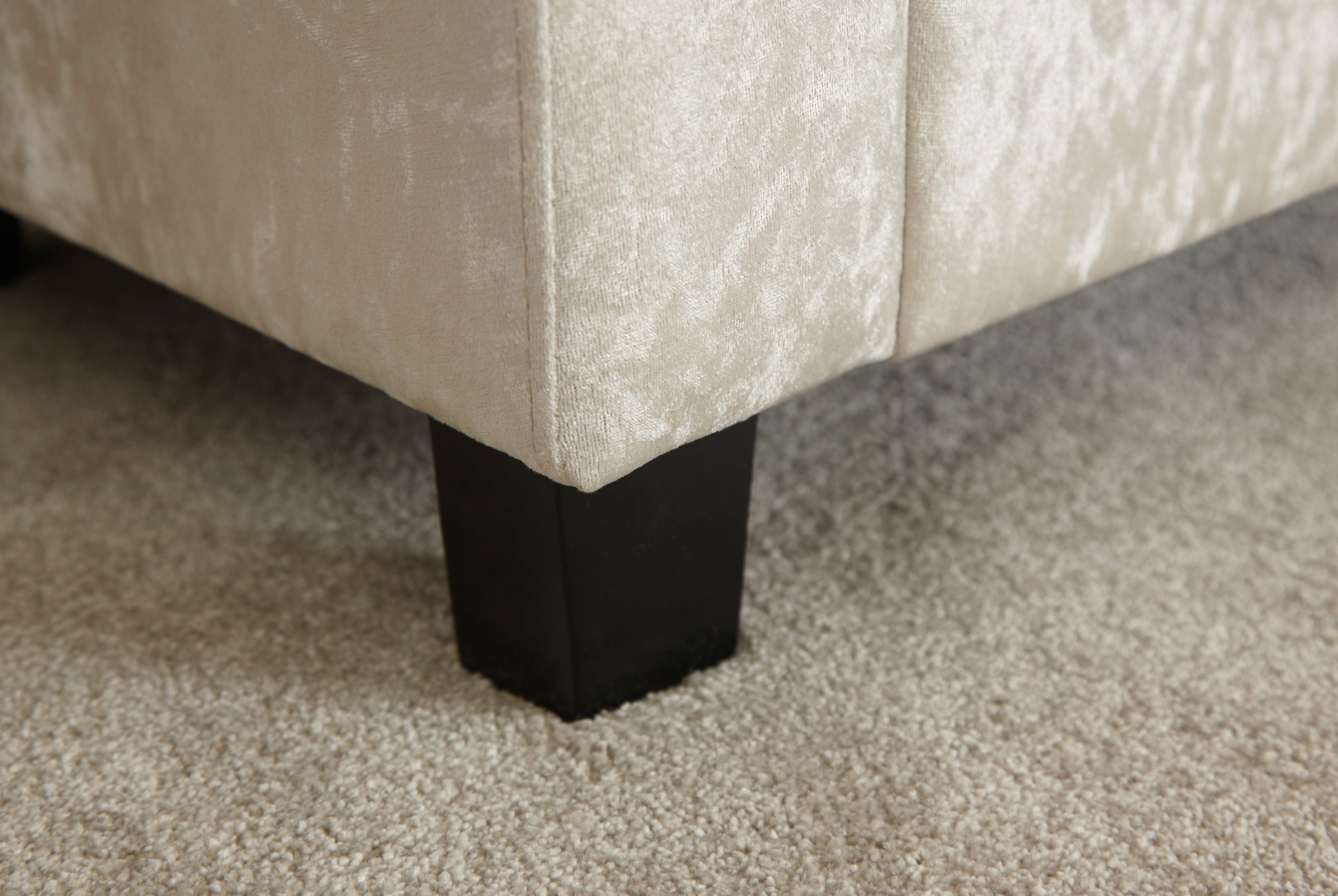 GFW Window Seat Verona Window Seat Oyster Crushed Velvet Bed Kings