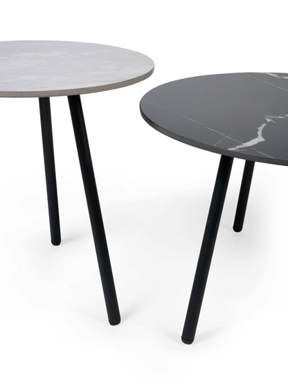 Casper Set of Side Tables Grey and Black