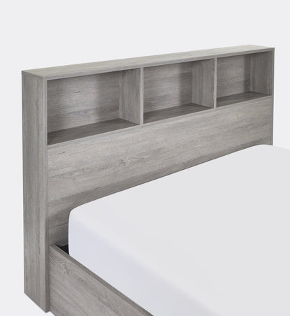 Julian Bowen Wood Bed Bali Ottoman Storage Bed - Grey Oak Bed Kings