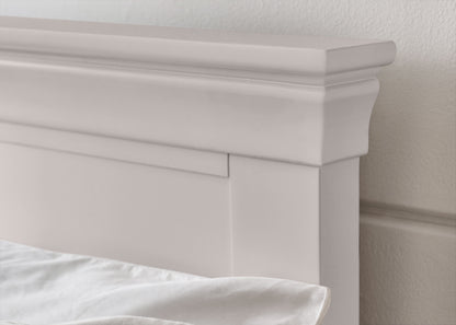 Julian Bowen Wood Bed Clermont Bed - Light Grey Bed Kings