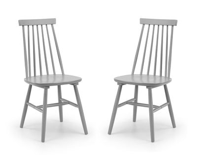 Alassio Spindle Back Dining Chairs - Grey (Set of 2)