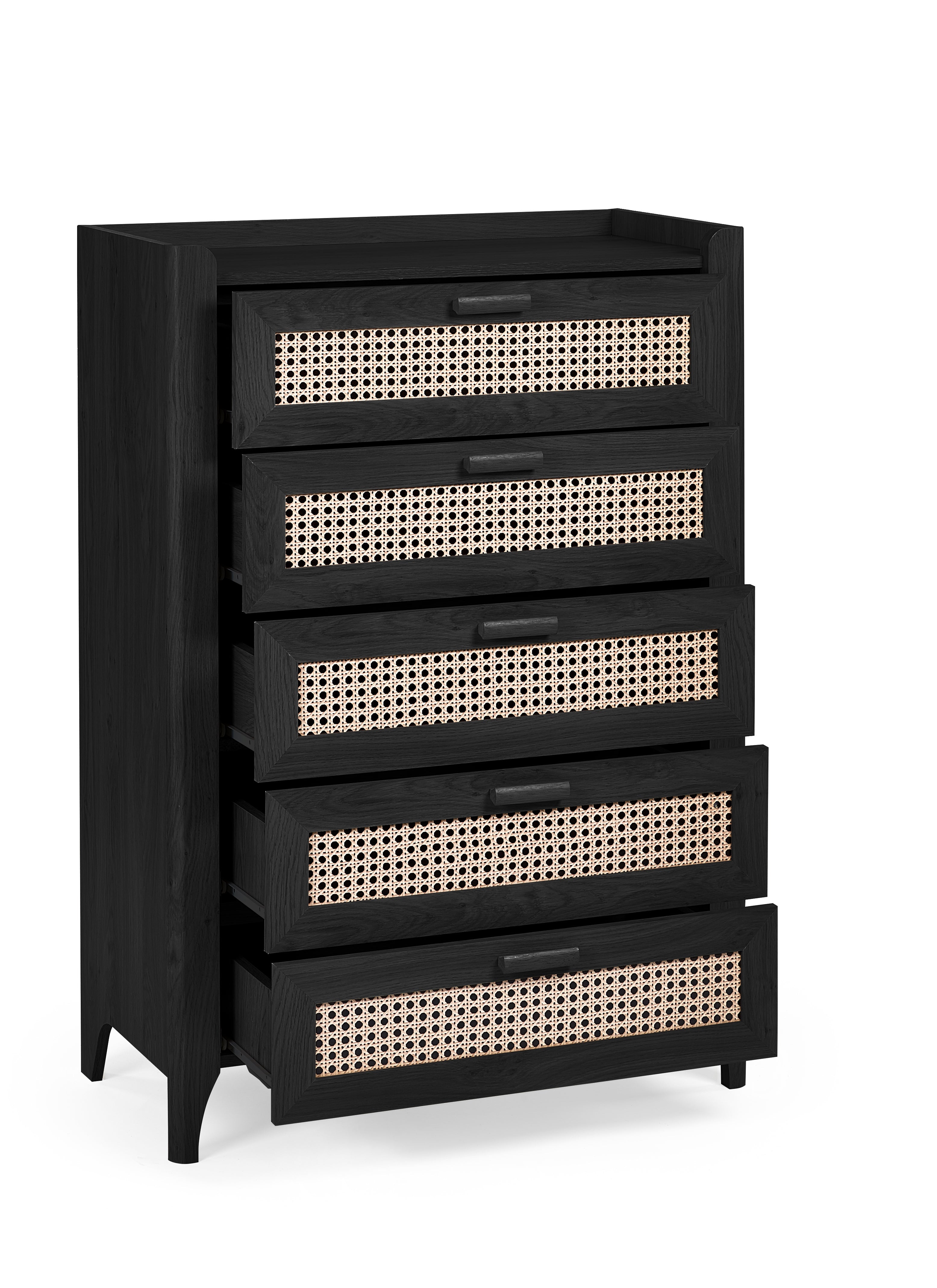 Sydney 5 Drawer Chest - Black Ash