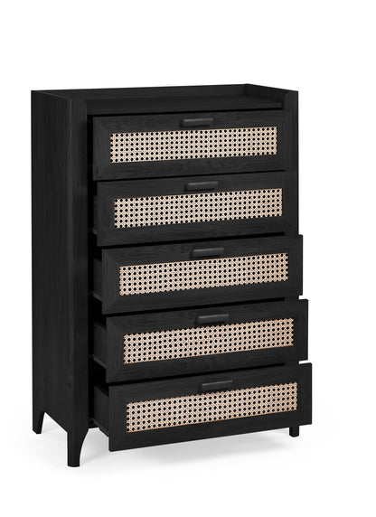 Sydney 5 Drawer Chest - Black Ash