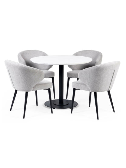 Luca 100cm Round Dining Table White
