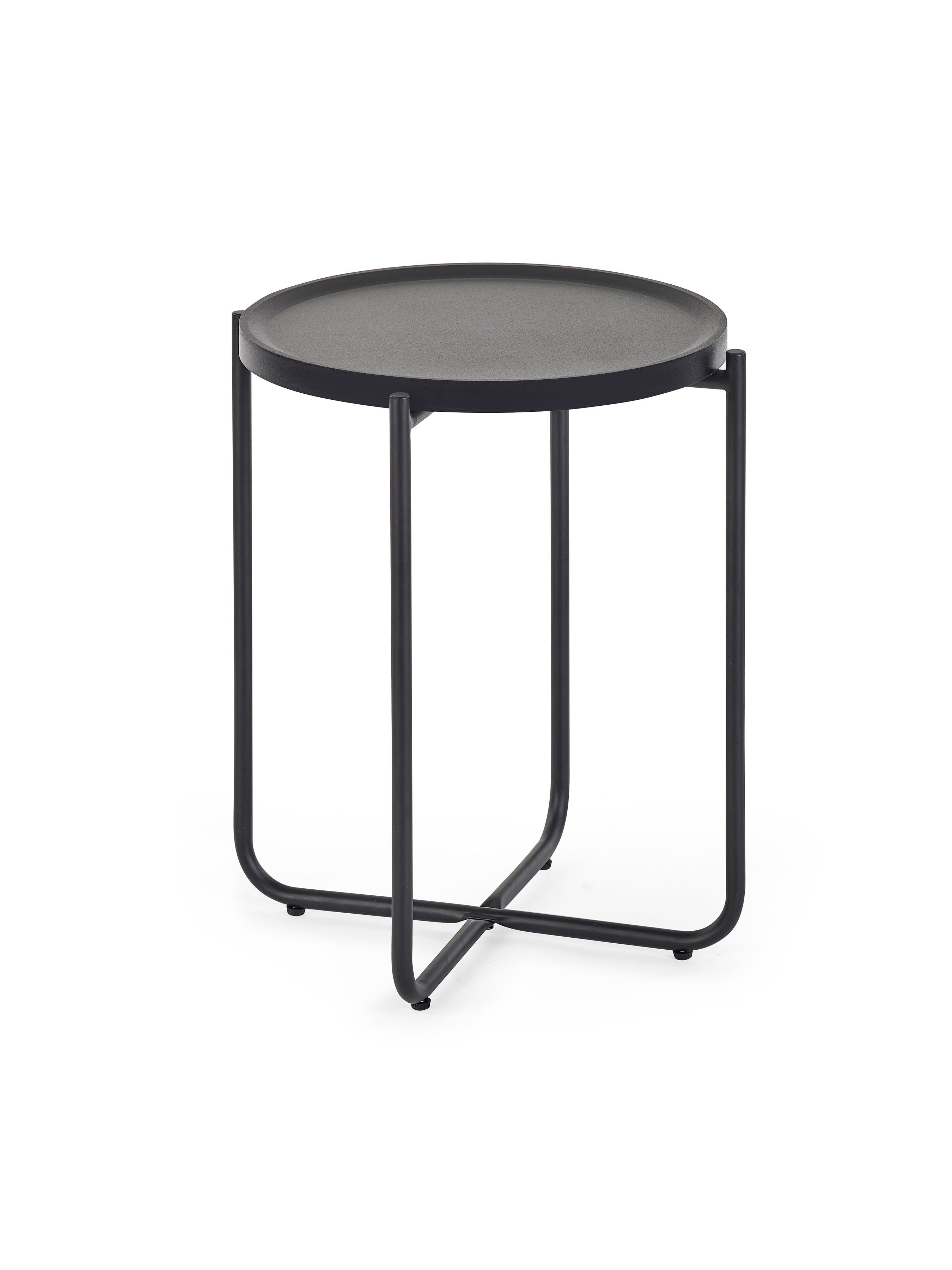 Sagrada Round Black Coffee and Lamp Table Set