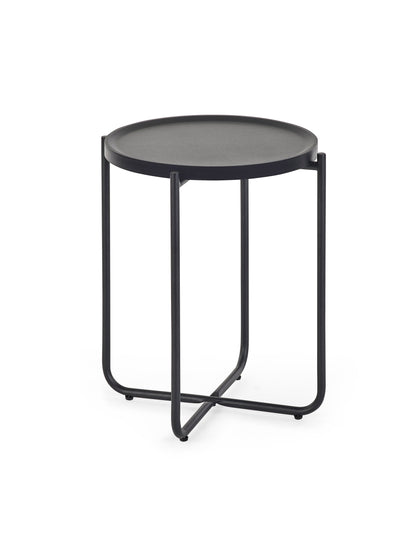 Sagrada Round Black Coffee and Lamp Table Set