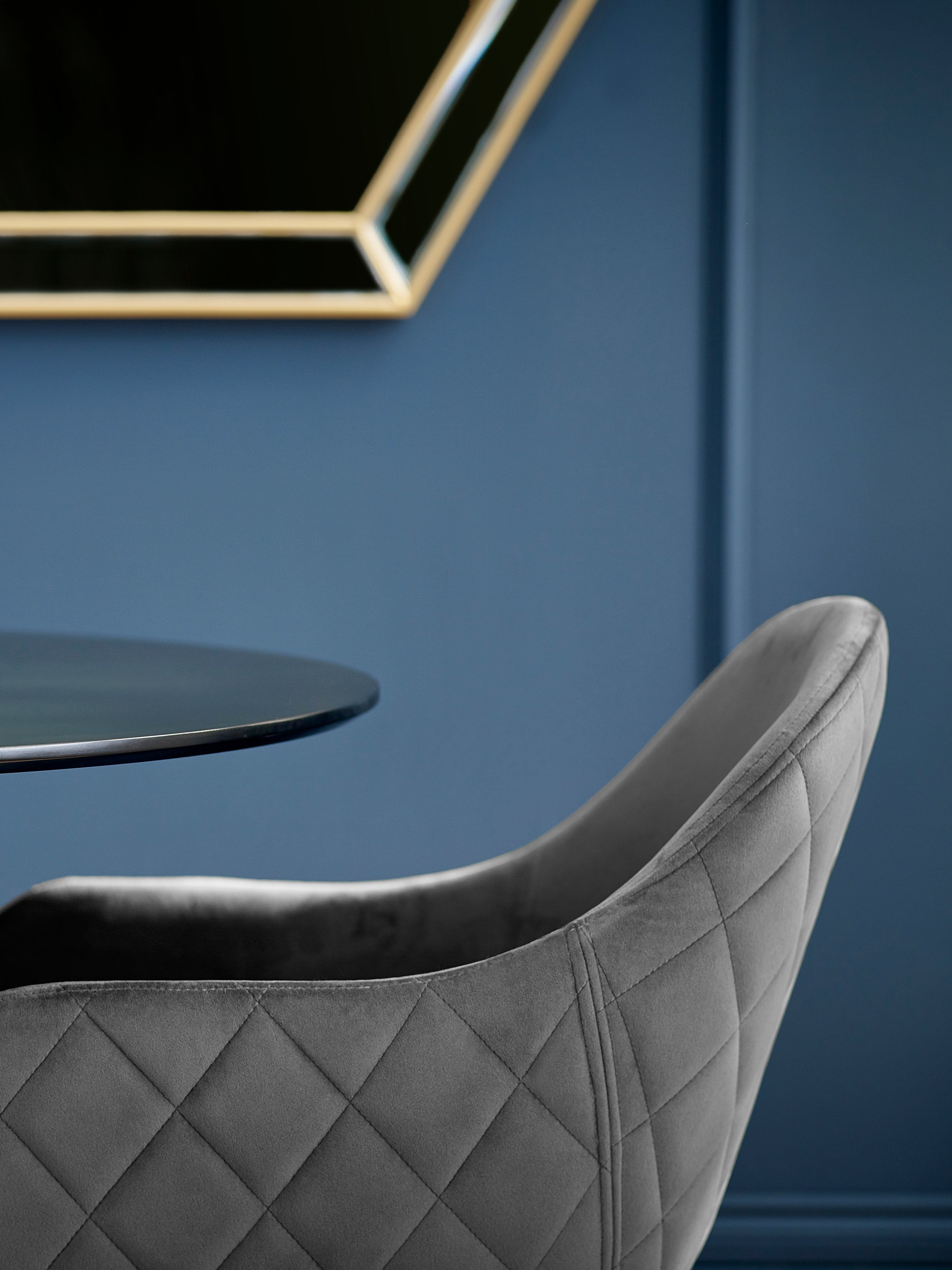 Lima Grey Velvet Dining Chairs (Set of 2)