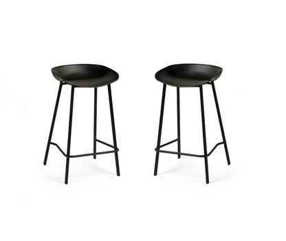 Renzo Bar Stool Black (Set of 2)