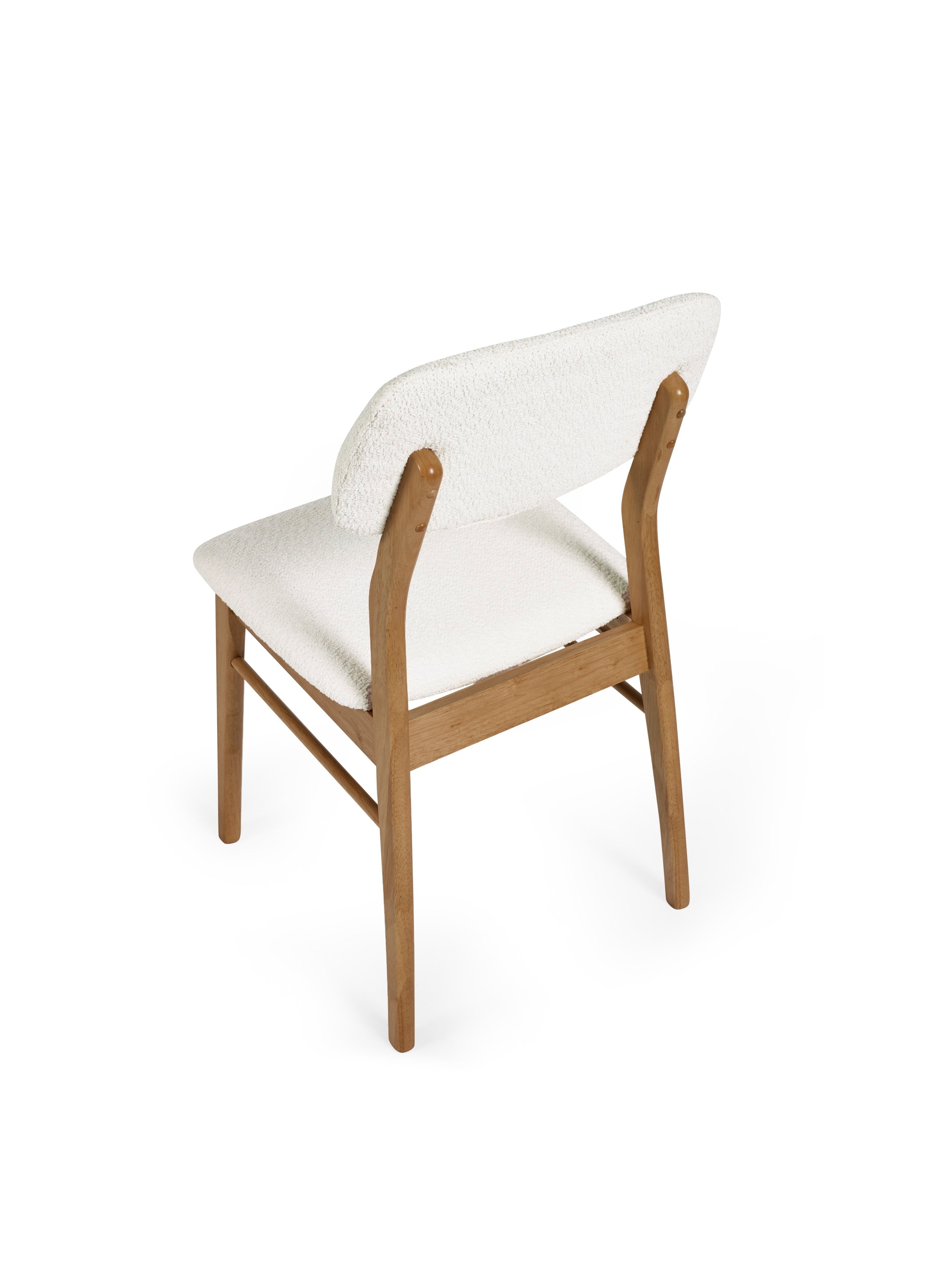 Theia White Boucle Upholstered Dining Chairs (Set of 2)