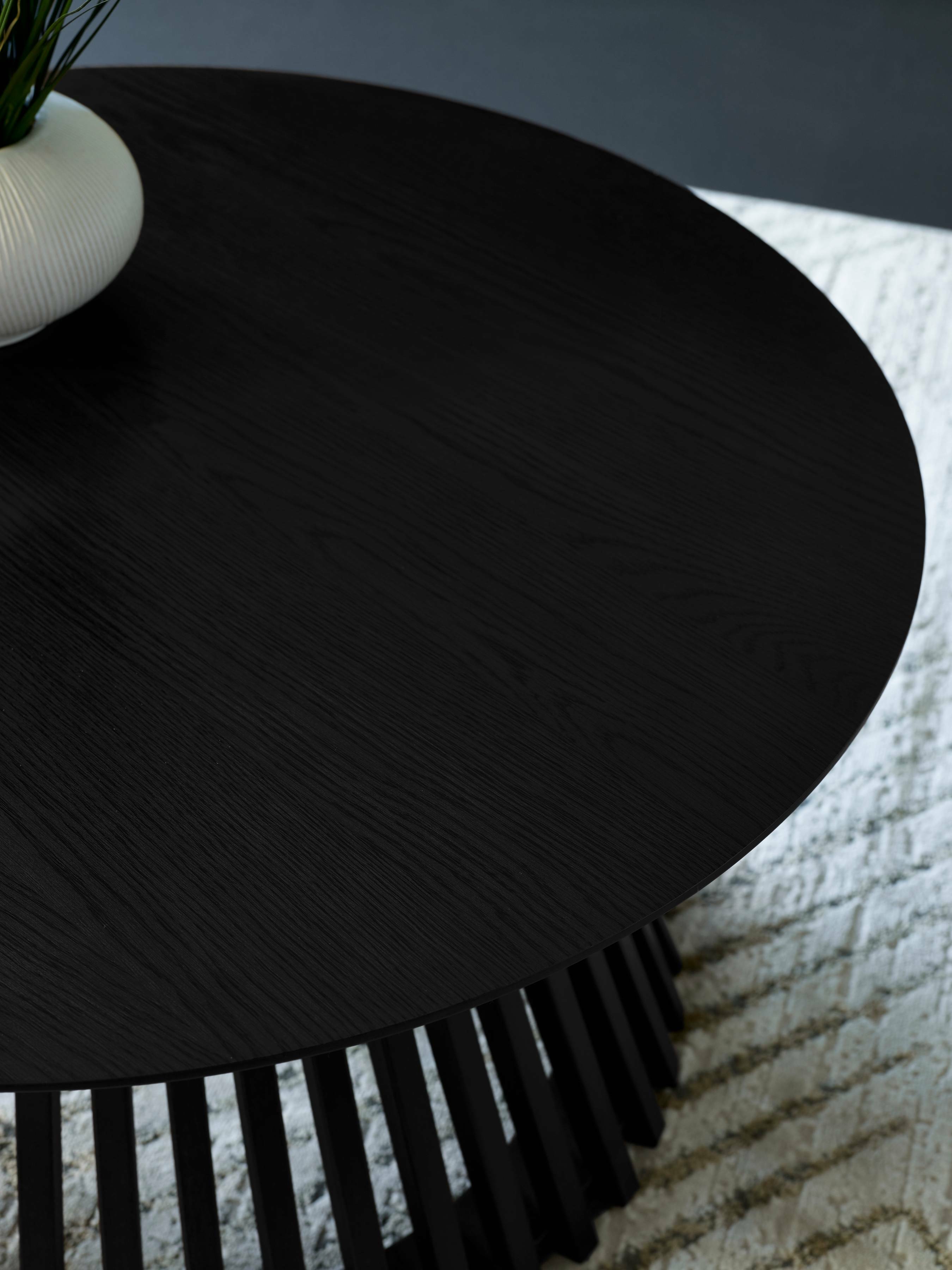 Ollie Black 80cm Round Coffee Table