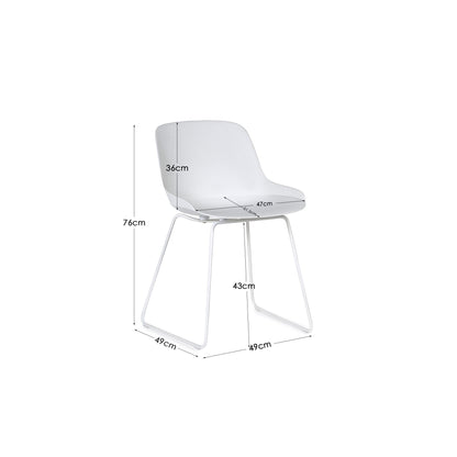 Rocco Chairs - White (Set of 2)