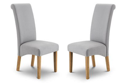 Rio Scrollback Fabric Chairs (Set Of 2)
